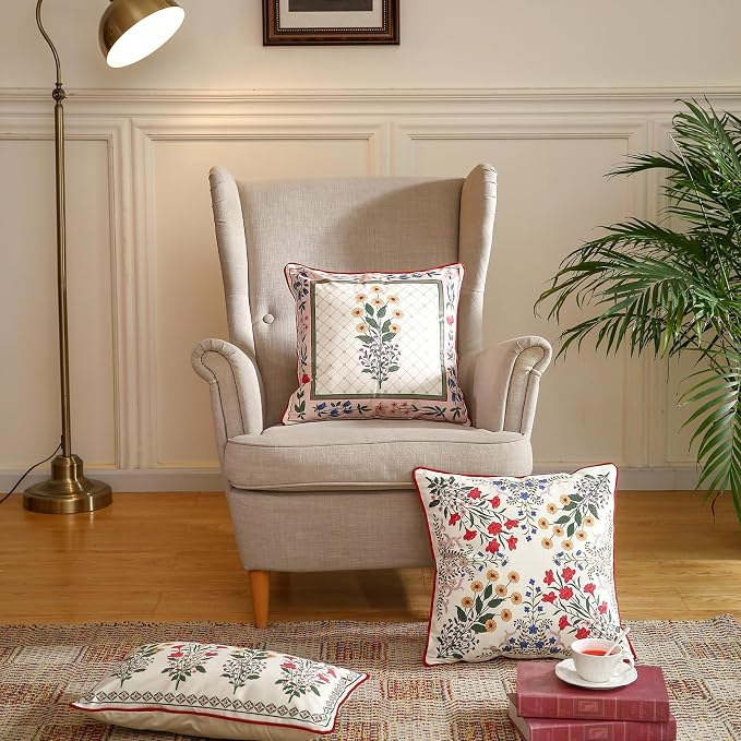 Designer Velvet Throw Pillow Cover,18"x18" Set of 2-Bertina A | Pillow Cover,Concealed Zipper Design,Dragonfly Pattern,Sofas,Bedroom,Living Room,Lounge Chairs,All Season Home Decor