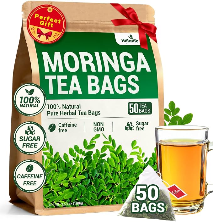 Moringa Leaf Tea - Caffeine Free, 50 Tea Bags