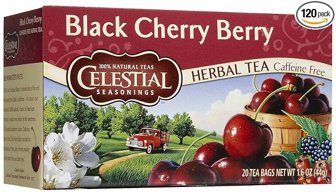 Celestial Seasonings Black Cherry Berry Tea Bags - 20 ct - 6 pk