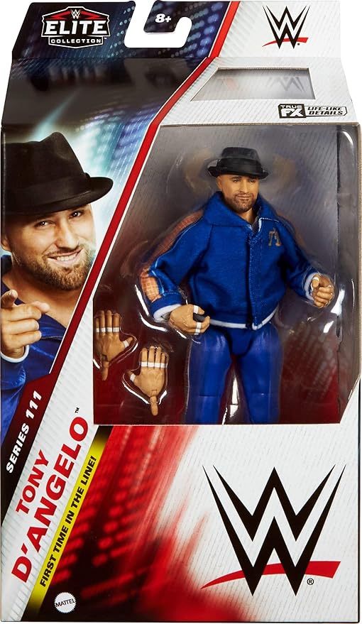 Mattel WWE Elite Action Figure & Accessories, 6-inch Collectible Tony D’Angelo with 25 Articulation Points, Life-Like Look & Swappable Hands