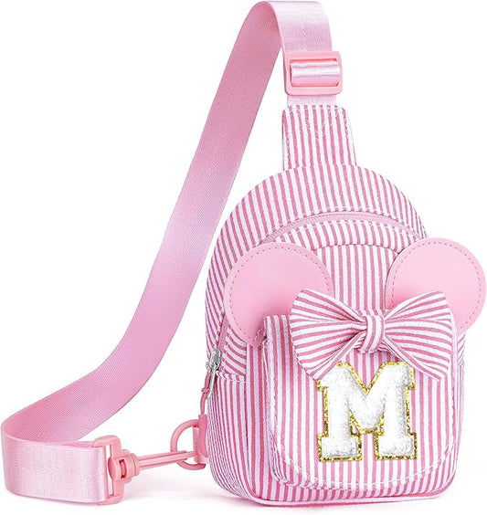Little Girls Sling Bag, Small Belt Bags for Girl, Gifts for Girls Kids, Birthday Gift for Kids Daughter Sister Little Girl Gifts Trendy Stuff Crossbody Bag Fanny Packs (Pink M)