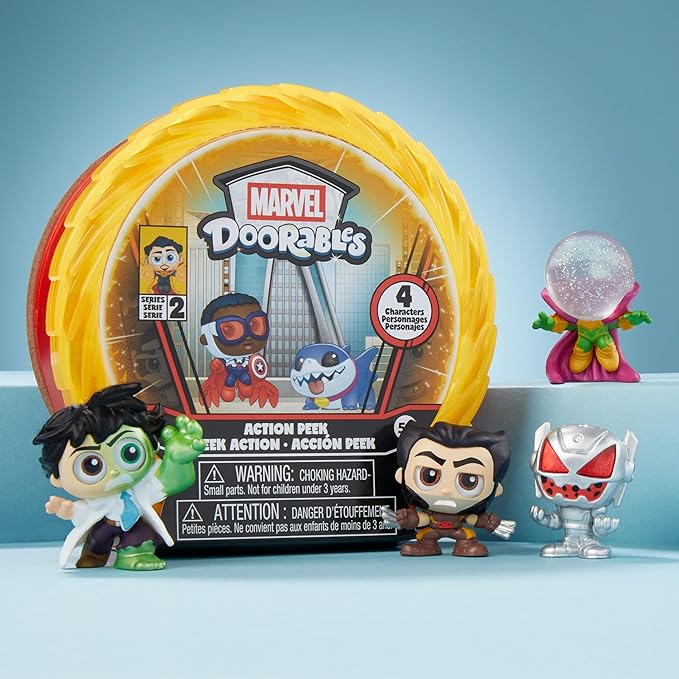 Disney Doorables Marvel Action Peek Series 2 - Mystery Collectible Surprise Figures with Cute Details, Mini Size, Big Power, for Fans, Collectors and Kids 5+, Kids Toys for Ages 5 Up by Just Play
