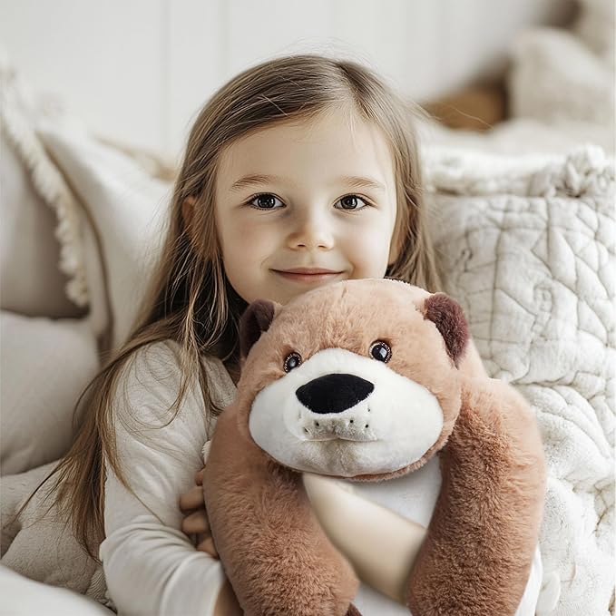 Niuniu Daddy 20" | 3.3 Pound Otter Weighted Stuffed Animals for Kids Adults, Soft Otter Plush Animal Calming Toys for Sleeping, Cute Body Pillow for Presents Birthday Christmas Holiday Easter Gifts