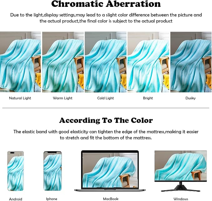 NEWCOSPLAY Fleece Leaves Pattern King Blanket, Turquoise, 90"x110" | Super Soft Throw Blanket, Lightweight Cozy Bed Sofa Blanket, Premium Silky Flannel Fleece, Travel Blanket for All Season Use