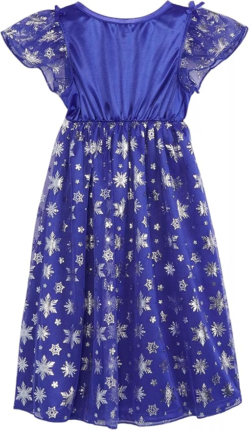 Disney Girls' Princess Dress Nightgown, Fantasy Gown, Soft & Cute Pajamas for Kids