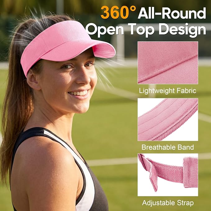 Sports Sun Visor Hats Adjustable Sun Visor Caps for Women and Men
