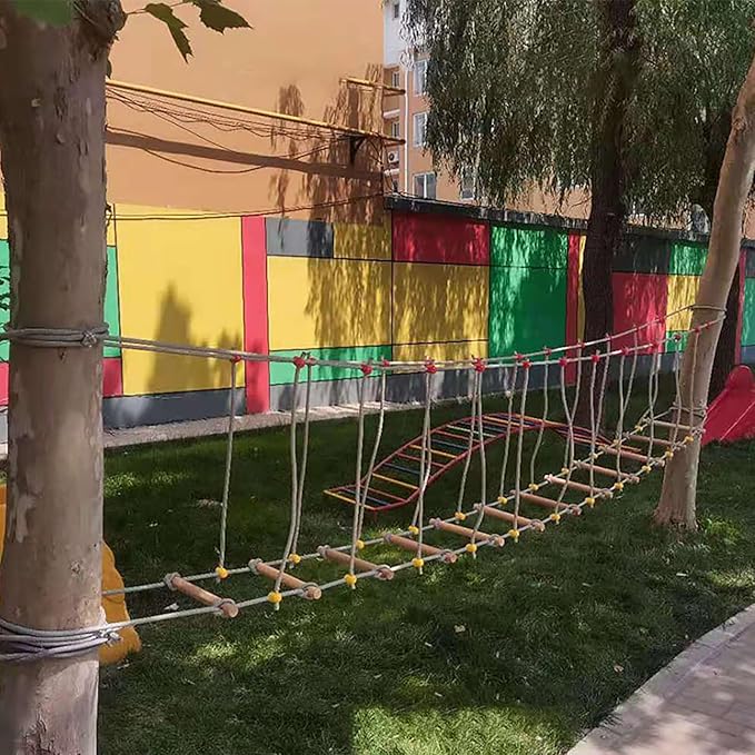 Outdoor Physical Training Equipment: handrail Swing Bridge, Suspension Bridge, Balance Beam, Log Bridge, Climbing Frame(Size:2m)