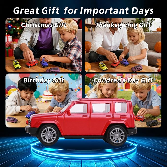 Color Changing Cars Bath Toys for Kids Ages 3 and Up 6Pcs 1：60 Pull Back Cars Model, Change Color in Water Above 35 Degrees Celsius