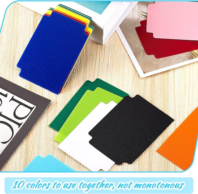 150 Pcs Trading Card Dividers Plastic Card Dividers, Frosted Separator with Tabs Standard Vertical Compatible with Games Sports TCG, 2.7 x 3.8 Inches (Multicolor)