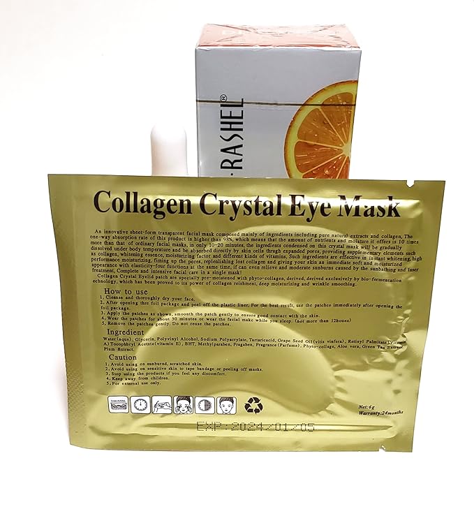 Dr Rashel Vitamin C Eye Anti - Aging Serum Essence | Hyaluronic Acid and Collagen, Reduce Wrinkles, Remove Dark circles & Puffiness, Size (1.01 oz)