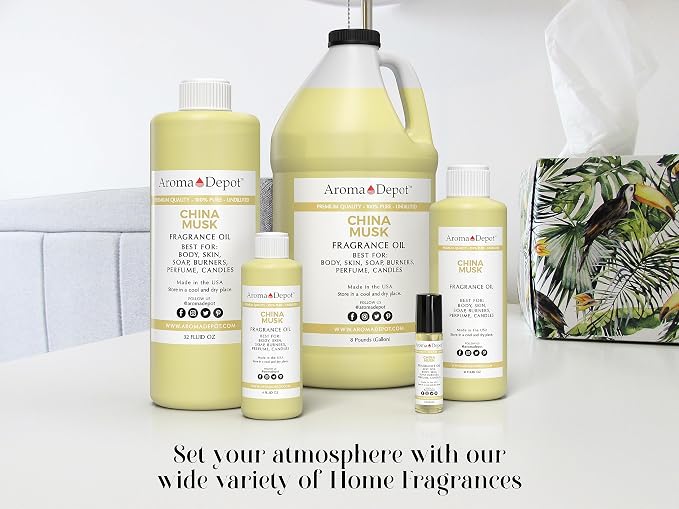 Aroma Depot 2 oz / 2 Ounces China Musk Unisex Perfume/Body Oil Our Interpretation, Premium Quality Uncut Fragrance Oil