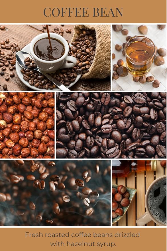 Eco Candle Co. Tea Light Candles, Coffee Bean, 10-Pack - Scents of Coffee Beans & Hazelnut - Recyclable Plastic Cups, 100% Soy Wax, No Lead, Hand Poured, Made from Midwest Grown Soybeans, .6 oz. Each