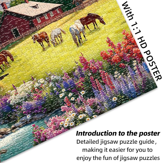 Sutinban 1000 Piece Puzzle for Adults,Snow Mountain Pastoral Jigsaw Puzzle 1000 Pieces,Serene and Simple Lifestyle Jigsaw Puzzles,Great Gift for Puzzle Lovers 27.5''X19.7''