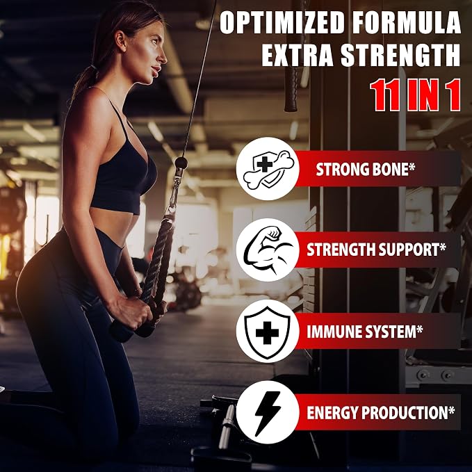 agobi Testosterone Supplement for Men - 11 Herbs - Ashwagandha, Tribulus, Ginseng & More - 60 Capsules for 1 Month