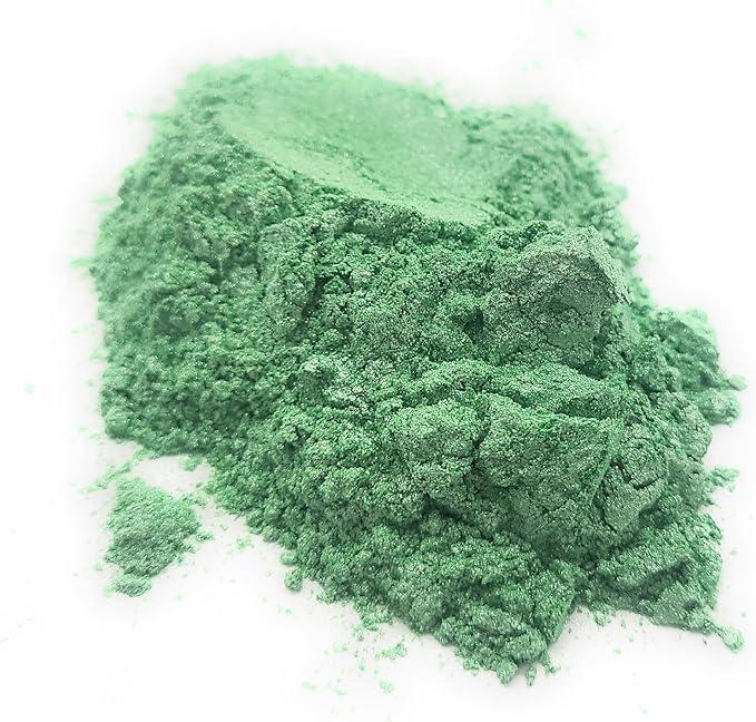 Pearl Mica Powder Pigment Dye - 500 grams (1.1 lbs) - Best Bulk Price for Fine Arts, Crafting, Painting, Bath bomb Soap Candle Slime Jewelry Making, Epoxy Resin, Woodworking (Green AG21)