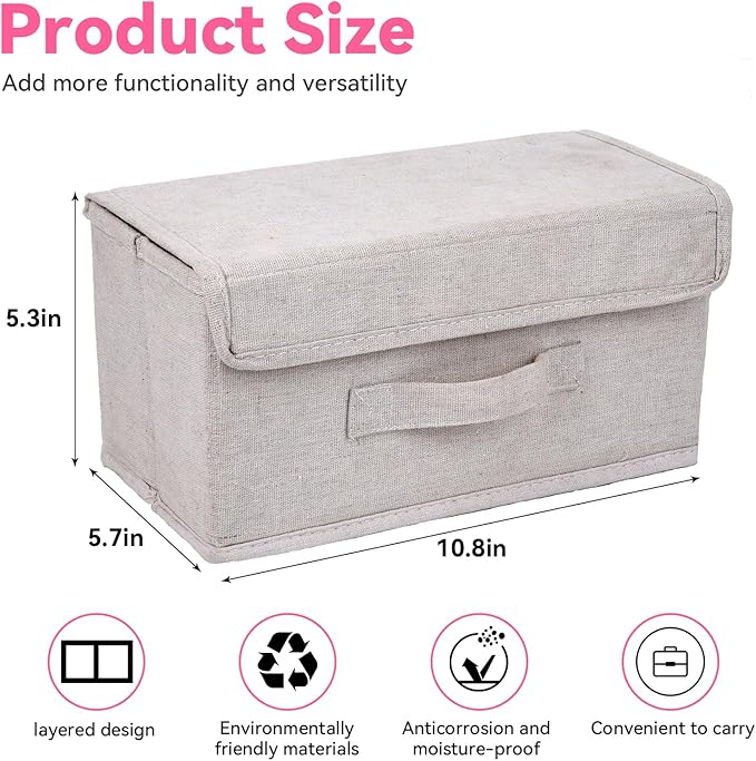 Pad Holder for Women Bathroom,Sanitary Napkin Holder, Pad and Tampon Holder for Bathroom, 2 Compartments Pad and Tampon Organizer, Fabric Pad Holder for Period, White