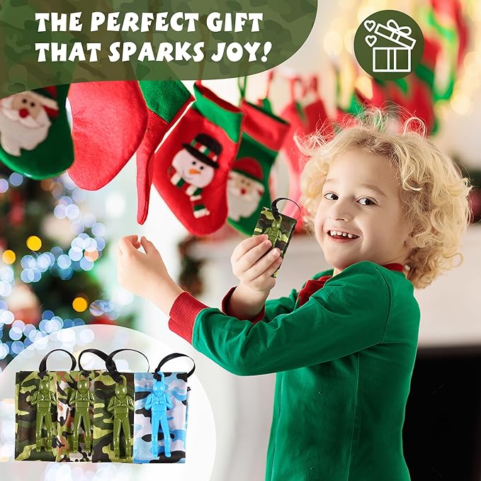 Parachute Toy for Kids, Army Outdoor Toys Flying Parachute Men, Inside & Outside Toys for or 3 4 5 6 7 8 9 10 11 12 Year Old, Christmas Stocking Stuffers for Kids Idea 2025 Unique Boys Party Favors