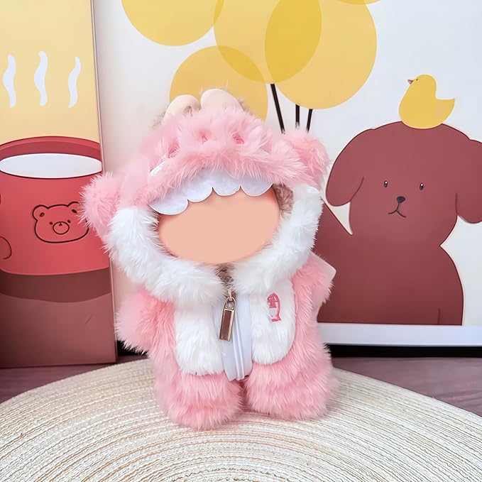 17cm Doll Clothes,Pink Cute Shark Outfit Accessories Set for 6.7inch Dolls Girls, 1-Piece Marine-Themed Costume Accessory Halloween Doll Clothes Set