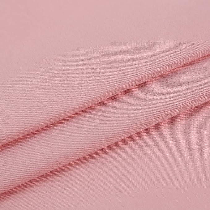 NHNHN Fitted Sheet-Deep Pockets-Soft Microfiber-Easy Care-Shrinkage and Fade Resistant-Fitted Sheets Twin Size for Girl Teens Kids-Only 1 Fitted Sheet (Twin, Blush)