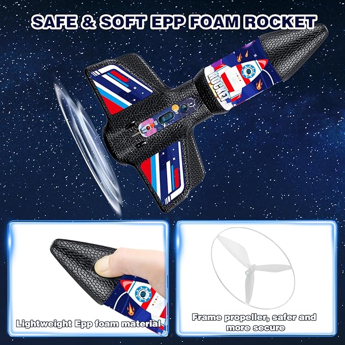 Rocket Launcher Toy Gifts for Kids - Self Launching Motorized Air Rocket with Parachute Launch Up to 200 Ft Model Rockets Outdoor Toys Birthday Gifts for Boys Kids Ages 6 7 8 9 10 11 12 3-5 5-7 8-12