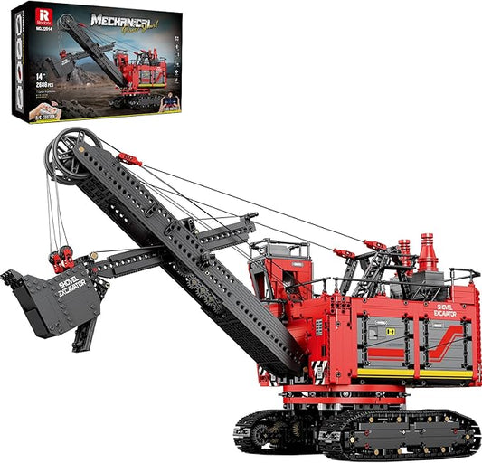 RC Excavator Building Blocks Set 22014, Power Shovel Vehicle Model Kit, APP & Remote Control Construction Toy Gifts for Adult Boys Girls Kids 14+ (2688PCS)