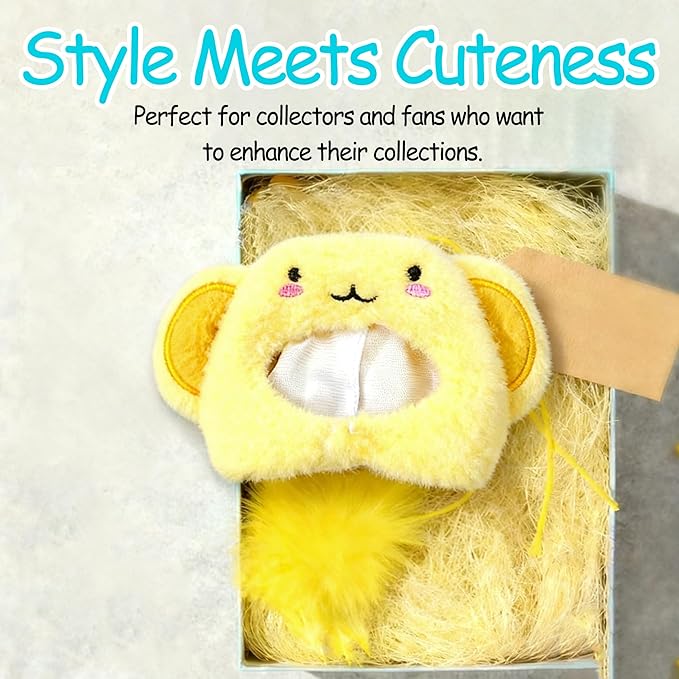 17cm Doll Clothes, Bear Outfits for Clothes Set, Premium Fashion Dolls Keychain Accessories, Faking Animal Style Outfit Jumpsuit (bee)