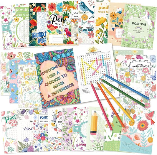 Liliful 24 Pcs Motivational Sayings Coloring Book Bulk for Adult DIY Art Stress Relief Drawing Book with Inspiring Patterns for Adults, Party Favors, Goodie Bag Filler and Holiday Gifts