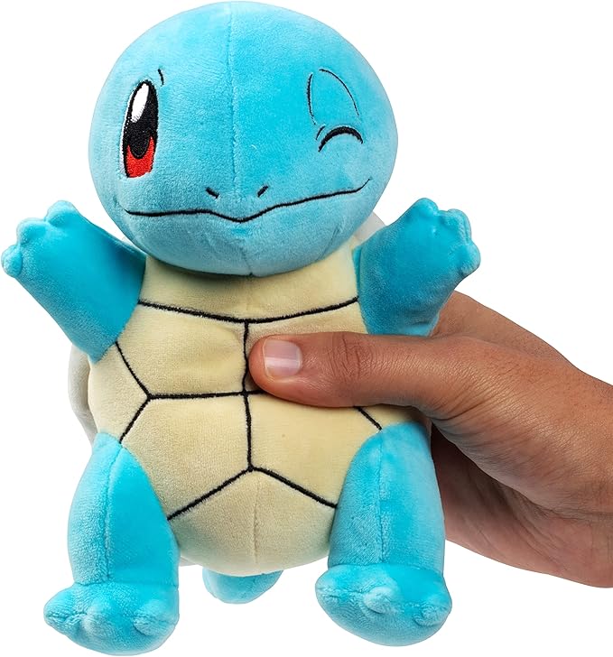 Pokemon 8" Squirtle Plush - Officially Licensed - Generation 1 Starter Figure - Authentic Soft Stuffed Animal Toy - Holiday Christmas Stocking Stuffer Gift for Kids, Boys, Girls - 2+