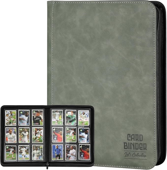 Trading Card Binder, Premium 9 Pocket Double Sided 540 Pocket PU Card Collection Binder, Collectible Trading Card Albums for MTG, TCG, Sport Card, Game Cards (Dark Gray)