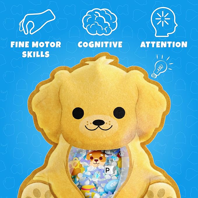 BIZYBOO - The Original Seek & Find Plush - Hidden Object Search Problem Solving Educational Matching Game for Kids 2 and Up (Frosty)