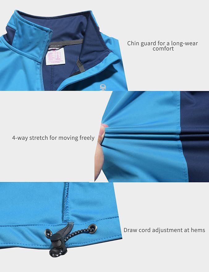 Little Donkey Andy Women's Lightweight Vest Windproof Sleeveless Jacket | Cycling Windproof Vest, Water-Repellent Stretch Shell, Lightweight Tennis Running Outerwear, Golf Hiking Workout Sleeveless