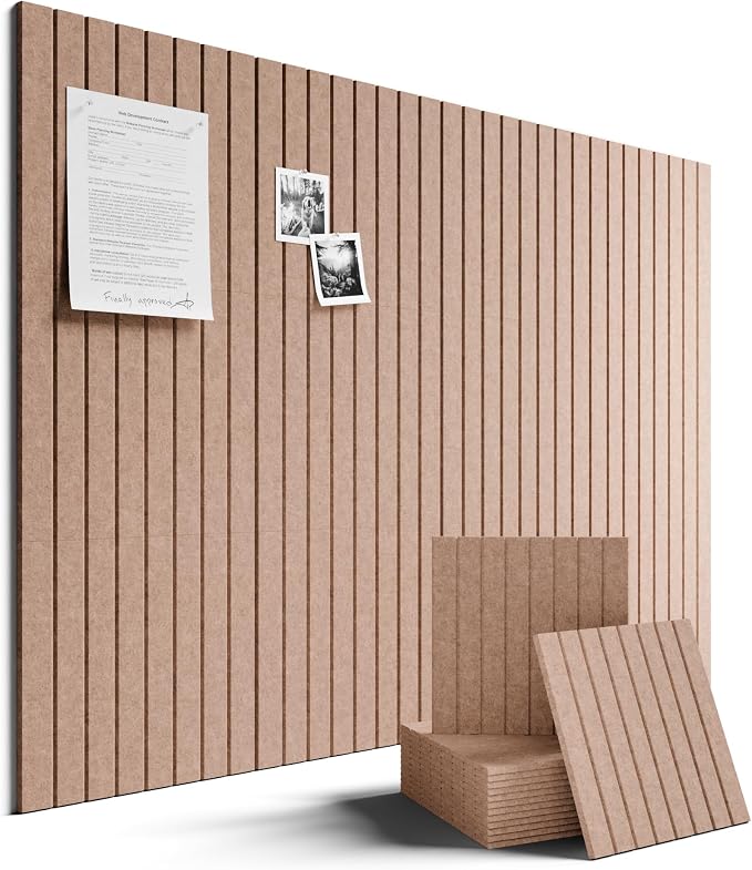 Fluxynara 48" x 36" Large Felt Bulletin Board, Terracotta | 12 Pack Cork Board Alternative with 60 Safe Adhesive Tabs, Pin Boards for Wall Decor, Home, Office, Classroom,Dorm