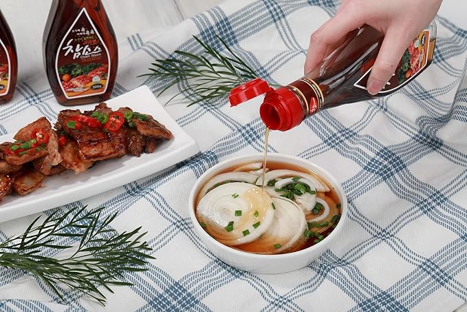 WOORI Cham Sauce Korean BBQ Dipping Sauce, 10.6 oz | Korean BBQ dipping sauce, bulgogi marinade, soy based, sweet tangy flavor, pork belly, kalbi, onion salad
