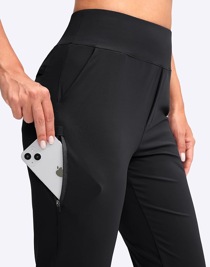 YYV Women's Golf Pants High Waist Stretch Ankle Pants with Pockets | Work Ankle Pants, Dress Pants with 4 Pockets, For Yoga Business Travel Casual
