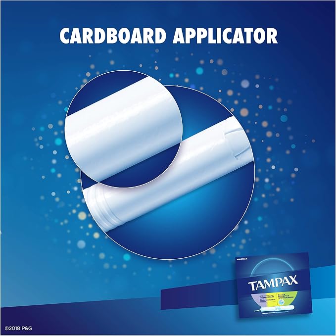 Tampax Cardboard Applicator Tampons, Multipack, Light/Regular/Super Absorbency, Unscented, 40 count - Pack of 3 (120 Total Count)