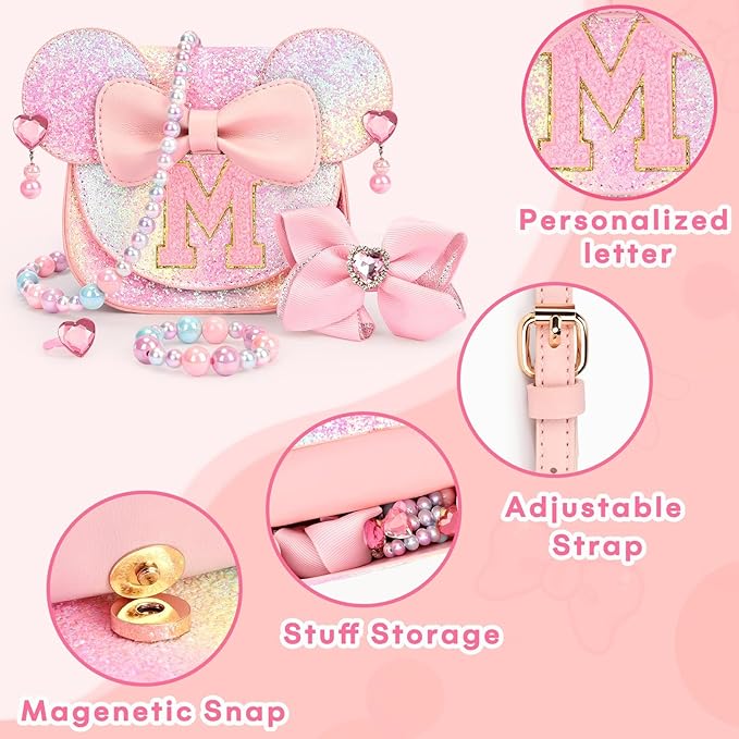 mibasies Toddler Purse Gifts for Girls: 3 Year Old Girl Gifts, Mouse Toys Purse Set