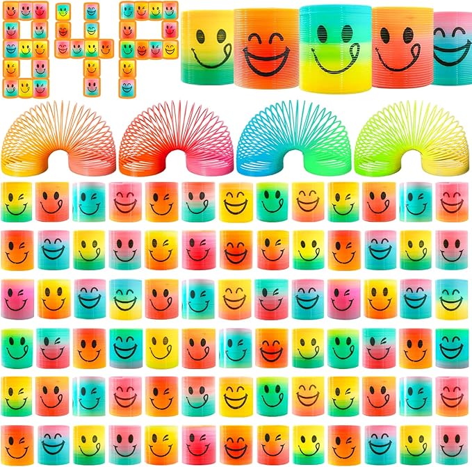 84 Pack Mini Spring Party Favors Toys Magic Fidget Stress Coil for Favor Carnival Prize Birthday Goodie Bag Stuffers for Kids Boys Girls