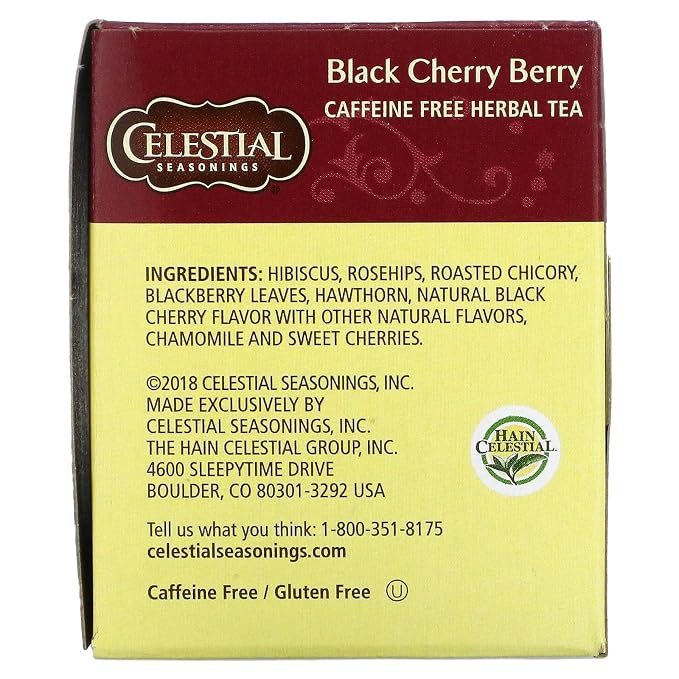 Celestial Seasonings Black Cherry Berry Tea Bags, 20 Count (Pack of 2)