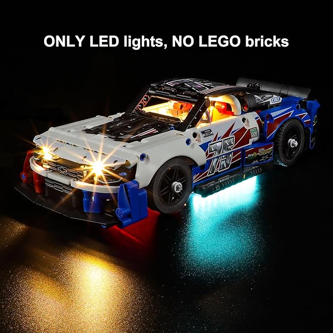 Vaodest LED Light for Lego 42153 Technic NASCAR Next Gen Chevrolet Camaro ZL1 Set,Design and Configuration Compatible with Lego 42153 Model(LED Light Only, Not Building Block Kit)