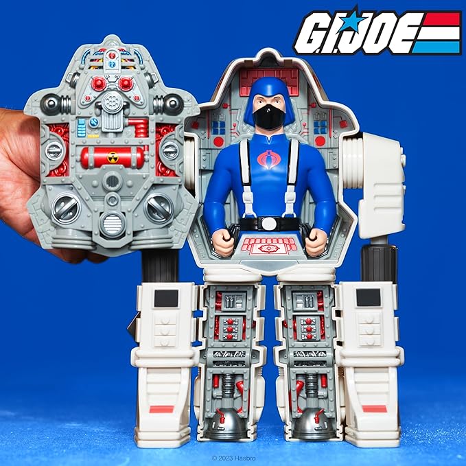 Super7 Super Cyborg G.I. Joe Cobra S.N.A.K.E. Armor (Full Color - Gray) - 11" G.I. Joe Action Figure with Accessories Classic Cartoon Collectibles
