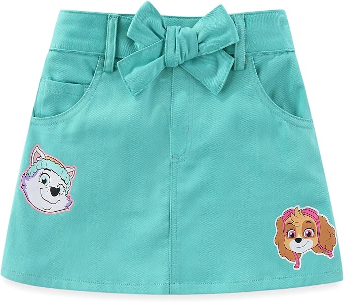 Paw Patrol Nickelodeon Skye and Everest Girls Long Sleeve Shirt and Twill Skirt Set for Toddler and Big Kids