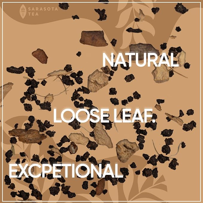 Authentic Masala Chai Loose Leaf Tea | Traditional Indian Spiced Black Tea | Bold Gourmet Blend with Cinnamon, Cardamom, Ginger & Clove | 1lb Bulk Bag | Caffeinated | Non-GMO