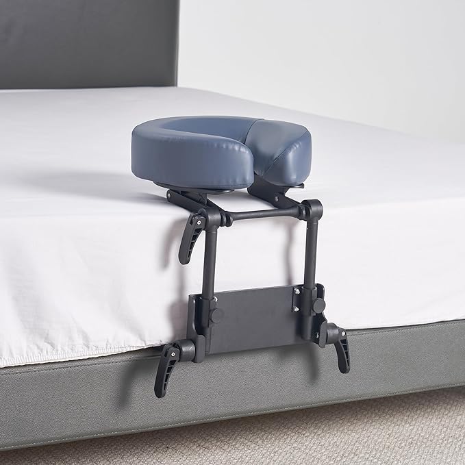 Master Massage Home Use Sleeping Mattress Top Massage Kit-Adjustable Headrest Face Pillow Cradle & Face Cushion Support Bracket, Head Rest Support- Eye Surgery Recovery -Royal Blue