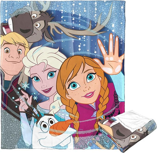 Northwest Disney 100 Silk Touch Throw Blanket, 50" x 60", Frozen Family