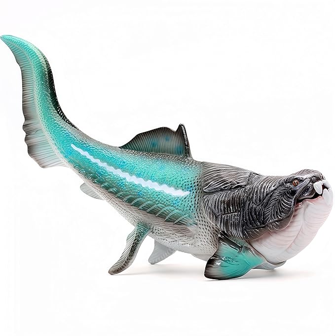 Gemini&Genius Dunkleosteus Animal Toy, Dinosaurs Realistic Dunkleosteus Figurine with Movable Jaw Action Figure Toys for Kids