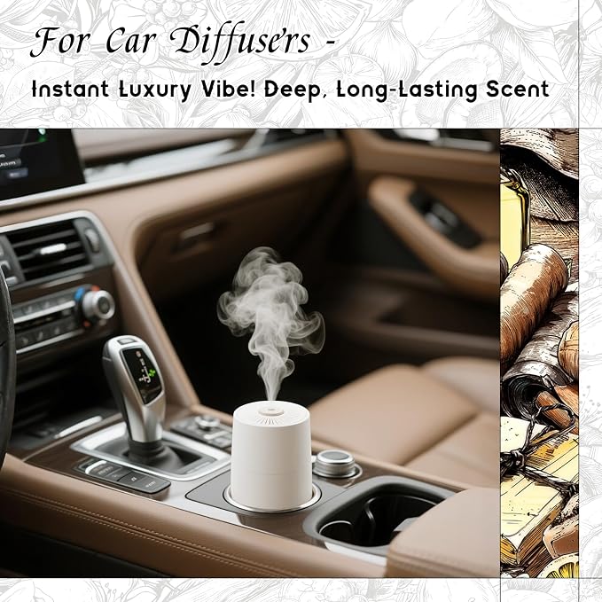 HIQILI Leather Oil for Car Diffuser, Men’s Leather Scent - 5.07 Fl Oz | Leather Car Scent Fragrance Oil, Long-Lasting Aroma, Suitable for Candle and Soap Making, Graduated Dropper Included