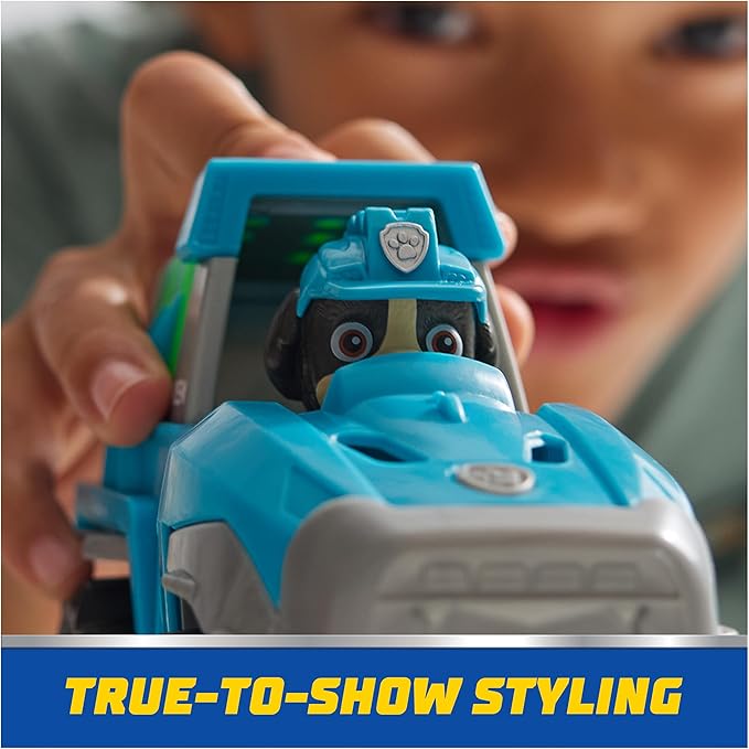 Paw Patrol, Rex’s Dinosaur Rescue Vehicle, Toy Truck with Collectible Action Figure, Sustainably Minded Kids Toys for Boys & Girls Ages 3 and Up
