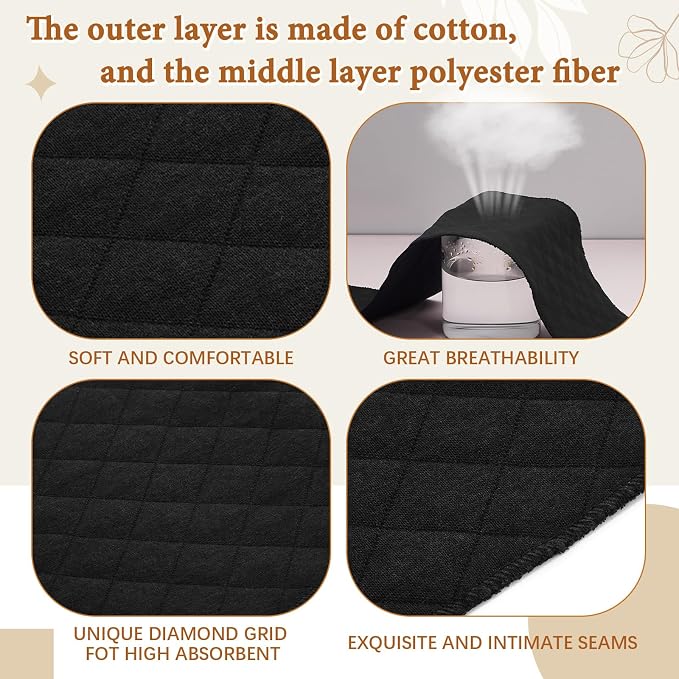 6 Pcs Cotton Tummy Liners for Skin Folds, Under Belly Sweat Liners for Sweat Rash, Cloth for Sweat Absorbing