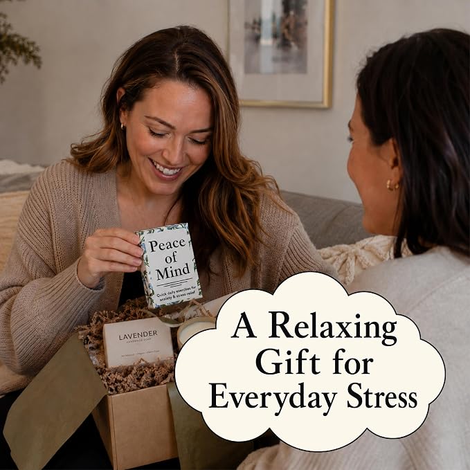 Niche Nation Stress & Anxiety Relief Daily Cards - Stress Relief Gifts for Women & Men - Anxiety Relief Items - Mindfulness Deck - 50 Cognitive Science-Backed Exercises to Calm Your Mind