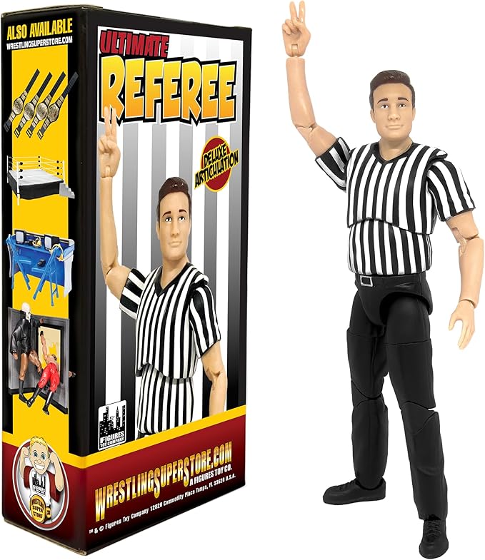 Ultimate Referee with Deluxe Articulation for Wrestling Action Figures